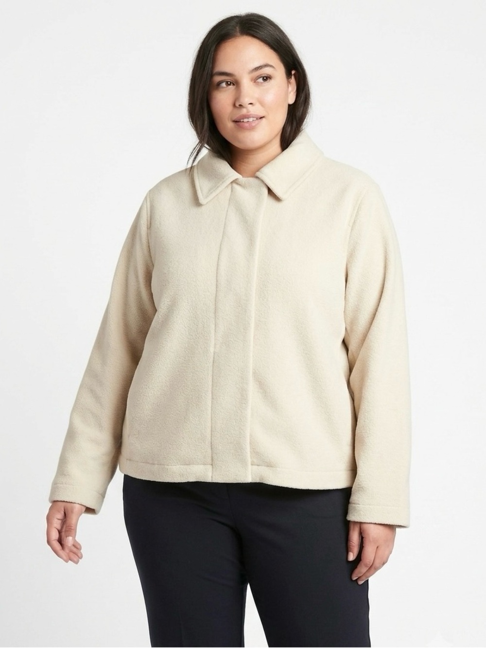 Banana Republic Cream Button-Front Pea Coat Size XXL NWT